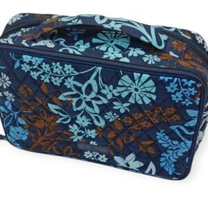 Vera Bradley Java Floral Blush & Brush Cosmetic Case pencil Case